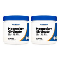 뉴트리코스트 마그네슘 글리시네이트 파우더 250g 무맛 2병, 2개