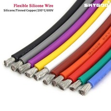 1/5/10m 연질 실리콘 케이블 자동차 배터리 배선 26 18 2AWG 내열성, 02 26AWG, 01 1 meter, 03 Black, 1개