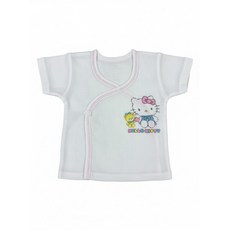 Hello Kitty 嬰兒短袖內衣 前開式 純棉透氣 紗布肚衣