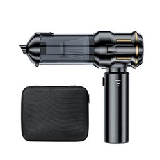 無線車用吸塵器，手持便攜式汽車吸塵器，車載清潔好幫手，附收納盒, 黑金, ST-6691