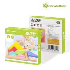 Goryeo Baby 兒童益智七巧板，激發空間想像力與創造力，安全無毒材質, 彩色   尺寸：12x12x1.3cm, 1套, 1人