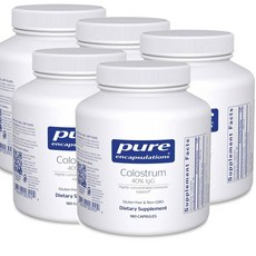 퓨어인캡슐레이션 콜로스트럼 초유 40% IgG 캡슐 Pure Encapsulations Colostrum, 5개, 180정
