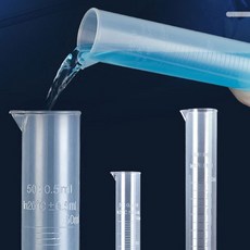 플라스틱 메스실린더 50ml 눈금 시험관 매스실린더 실린더 과학교구 실험 실험용, 상세페이지 참조