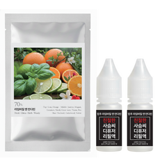 믿추 친절한 사슴씨 리필액 (총 20ml) 프랑스원료 100% 퍼퓸등급, 라임바질 앤 만다린, 10ml, 2개