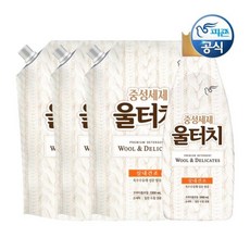 울터치 중성세제 소프트펄 1L 용기플러스1.3L 리필 x 3개, 단품없음