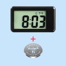 第2版 防水大屏LCD車載電子時鐘 溫度版, 1個, 基礎版+備用電池, 基礎版+備用電池