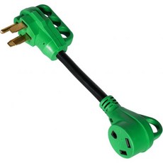 50암페어 ~ 30암페어 RV 어댑터 코드 12인치 NEMA 14-50P TT-30R 전기 변환기LED 표시등 및 캠퍼 RV용 분리 핸들 포함 ETL 획득, 50암페어 ~ 30암페어 RV 어댑터 코드 12인치 N