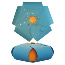 Spring Blossoms 고양이 터널 실내 고양이 집 스크래치 방지 장난감 중/대형 고양이 숨바꼭질 장난감, 1박스, 공작 블루