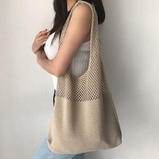 쇼퍼백 귀걸이 니트 에코백 그물가방 여름 라탄 LKB