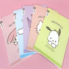 빅조이 산리오 좁은칸 알림장 5P 1세트 필기, 초코캣