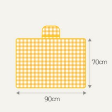 피크닉매트 돗자리 소풍 한강 휴대용 미니(1인) 옐로 체크 매트 피크닉 야외, 상세페이지 참조