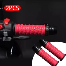 BUCKLOS 2PC 도로 자전거 바 테이프 부드러운 실리콘 벌집 핸들 바 테이프 미끄럼 방지 내구성 자전거 핸들 스트랩 자전거 부품, 빨간색