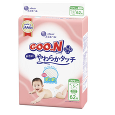 군 오리지널 테이프 밴드형 기저귀 남여공용 대형 L(9~14kg), 소형(S), 124매