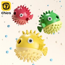 강아지 장난감 복어 이갈이장난감, 3개, 혼색