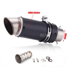z900 R3 R25 MT07 MT09 R1 용 DB 킬러가있는 범용 51mm 60mm 오토바이 배기관 proyect 머플러 탄소 섬유 배기, [09] a22-60mm
