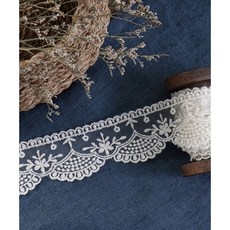 퀼트스타 벨리시모 스캘럽 오간자 자수레이스_내추럴 239, 1개, 내추럴