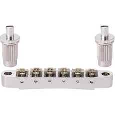 Dopro 기타 롤러 새들 브릿지 Tune-O-Matic Bridge Epi Les Paul SG Dot Bigsby 기타용 M8 스레드 포스트 크롬 428687, TP-6 Style Stopbar/Tailpiece