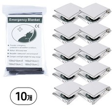 야외 레져 스포츠 보온 비닐 비상 담요 F05, M 사이즈 (가로 130cm × 세로 210cm), 10개