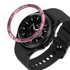 LuA lovel Galaxy Watch5/Watch4/Watch4 Classic 相容金屬錶圈保護殼 造型錶圈環, A粉色