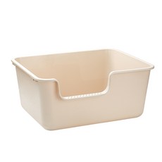 一體式貓砂盆 封閉式貓砂盆 加高防撥砂 防臭 特大貓砂盆 半封閉貓砂盆 寵物用品, 1個, 【小號】-經典-奶昔白 (附貓砂鏟), 奶昔白