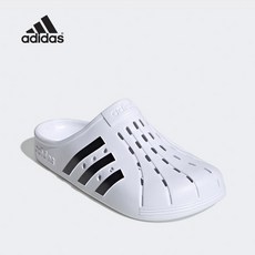 adidas 愛迪達 ADILETTE CLOG拖鞋, 235, 02.白色(FY8970)