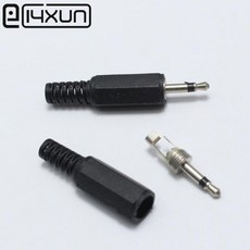 모노 플러그 솔더 잭 수 DIY 오디오 폰 5mm 커넥터 2 5개