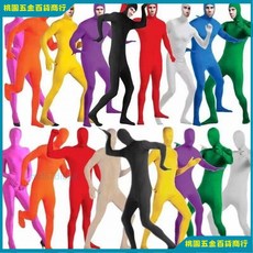 桃園出貨 萬聖節隱形衣 隱身衣 黑衣人cos服裝 忍者緊身衣 舞臺表演全身綠幕衣 多色可選