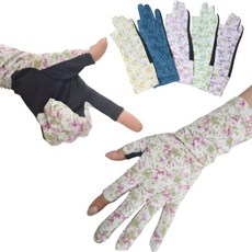 꽃무늬 여성 경제 장갑, 네이비