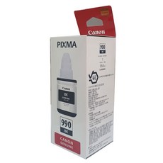 캐논 GI-990 GI990 PIXMA 시리즈 프리미엄 정품잉크, 검정, 1개
