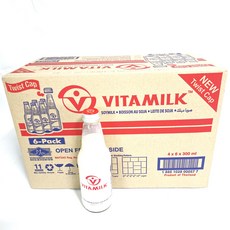 VITA MILK SOY MILK 비타밀크 소이밀크 두유병 제품 박스, 24개, 300ml