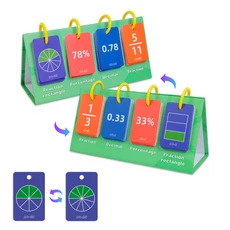 분수 백분율 변환 플래시카드 - 숫자 연습을 위한 교육 도구, 01 104pcs