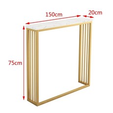 골드 콘솔테이블 북유럽 장식장 인테리어 현관 촛불, H. 단층 나노골드 150x20x75