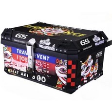 대용량 탑박스 합금 공간 65L 57L 알탑 배달통 오토바이배달가방, 65L 블랙박스+블랙월드+등받이+라이너