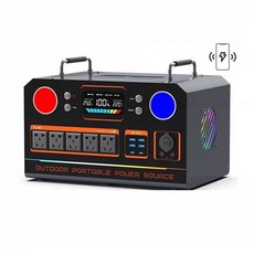 차박용 휴대용 배터리 캠핑용 낚시 백업전원 파워뱅크, 상세페이지 참고, 600W-4출력+무선충전500000mAh