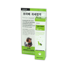 쏘아베 강아지 고양이 귀 세정제 관리 청소, 120ml, 1개