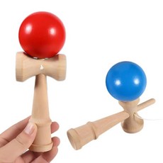 Kendama 켄다마 2개 세트 빨강 파랑 목재 연습용 경기용