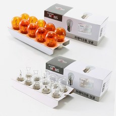 모비스 시그널램프 10개입 1세트 방향지시등 브레이크등 후진등 깜빡이 후미등 12V 24V.승용차.트럭 버스, 1개, 싱글 12V27W 백색