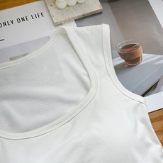 韓版方領彈性背心 寬肩帶 固定胸墊