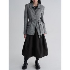 8 seconds 스탠 칼라넥 미디 자켓 재킷 - 블랙 255030