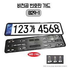 B29-1 비천공번호판가드 태극마크 자동차 플레이트 신형가드 2개1세트 국내산 번호판가드, 상세참고, 1개