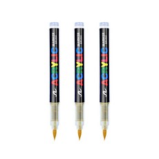 아크릴 붓펜 캘리그라피 마카펜 24색 소프트팁 컬러붓펜, 1개, 골드 3 개