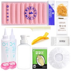오라이브 앞머리펌 셀프 파마 세트 롯드 1호 중화제 거품기포함, 1세트, 혼합