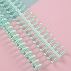 30공 루즈링 제본링 바인더링 셀프, 10개, 민트, 12mm