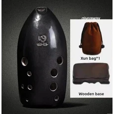 2025 10홀 뮤지컬 Xun 전문가용 G톤 성인용 어린이 초보자용 오카리나 휴대용 핸드헬드 오르프 악기, 01 Black G Tone Right