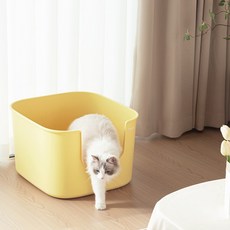 망고 고양이 화장실 배변통 변기 항균 리터박스 중형, 1개, MC-010 고양이 화장실