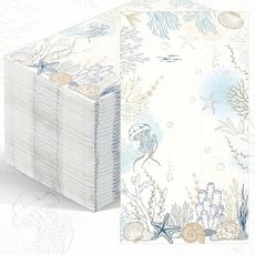 Yeaqee Cielito Lindo 파티 장식 멕시코 일회용 게스트 타월 데쿠파주 장식 냅킨 갈색 종이 냅킨 핸드 타월 주방 베이비 샤워 디너 파티용 100개, 스트라이프