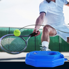 테니스 연습기 리턴볼 훈련 혼자 셀프 테니스 실내 용품 테니스줄 트레이너 초보용 스트링 초보 라켓, 라켓 세트