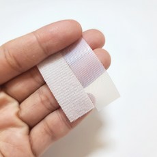 인형옷 전용 슬림 벨크로 찍찍이 테이프 암수세트 1cm 화이트, 1개