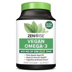 Zenwise Labs Omega-3 EPA&DHA素食軟膠囊, 120顆, 1罐