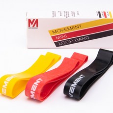 무브먼트 힙업운동 하체 스쿼트 미니 루프밴드 단품, 레드